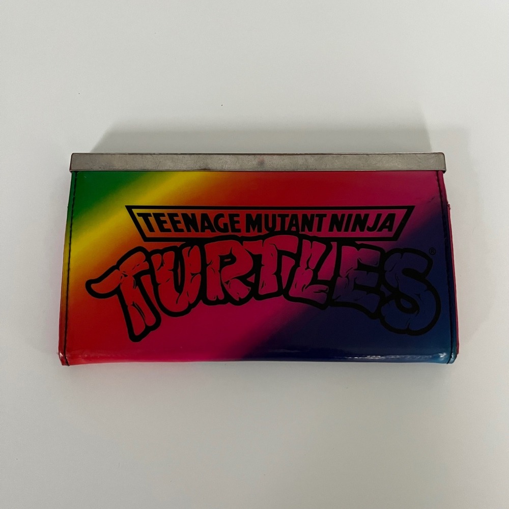 Vintage Nickelodeon TMNT Teenage Mutant Ninja Turtles Rainbow Accordion Wallet